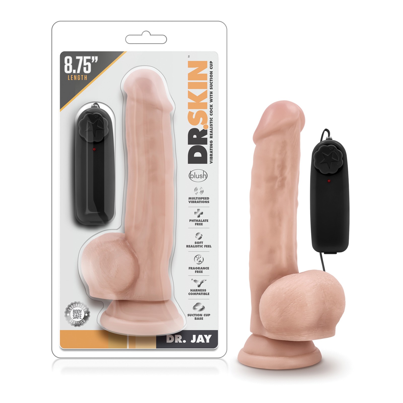 Blush Dr. Skin Dr. Jay Cock with Suction Cup - Vanilla Pleasure