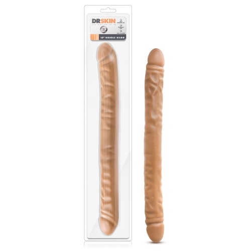 Dildo Doble Dr. Skin de 18" Mocha