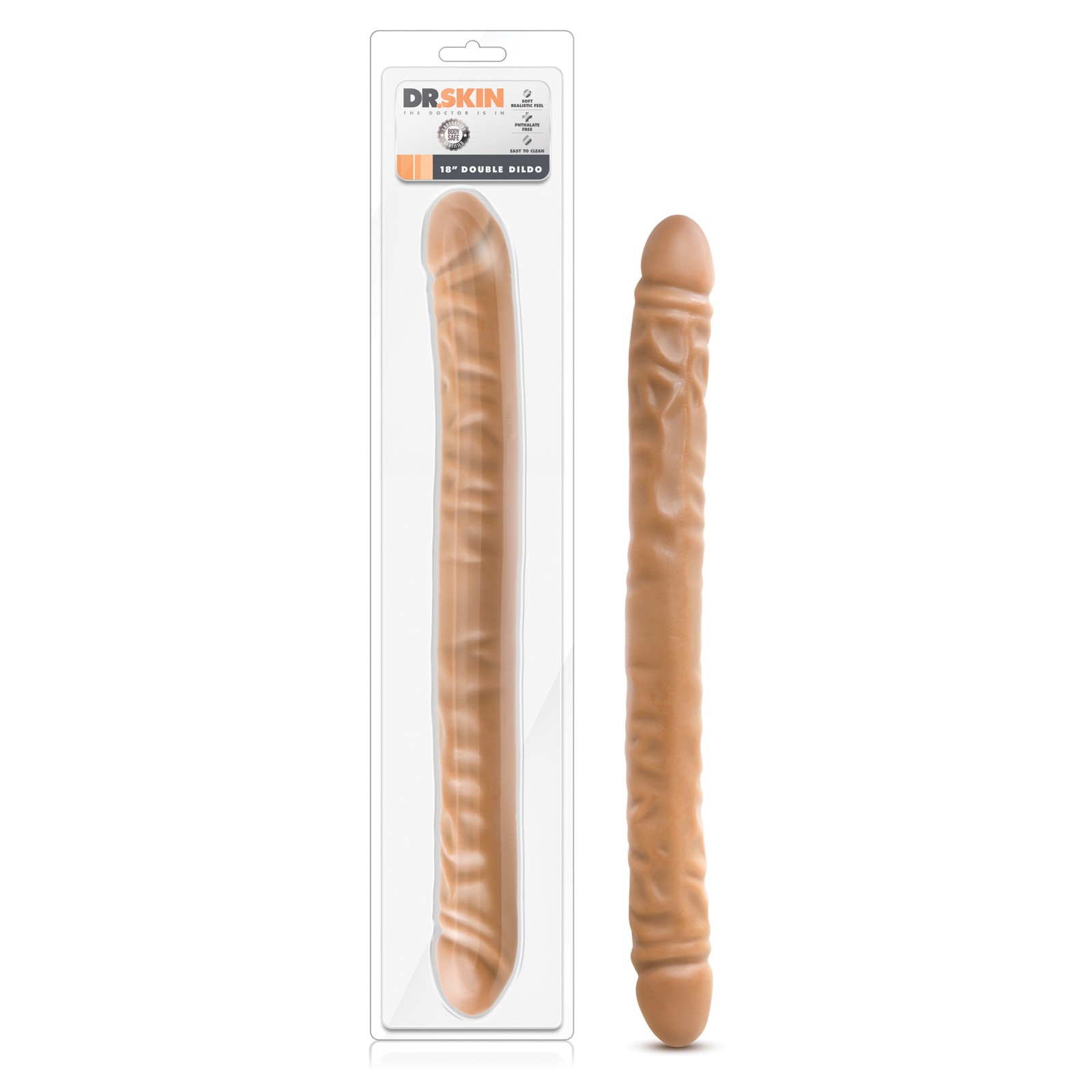 Blush Dr. Skin 18 Inch Double Dildo Mocha