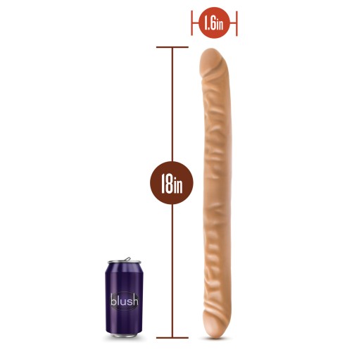 Blush Dr. Skin 18 Inch Double Dildo Mocha