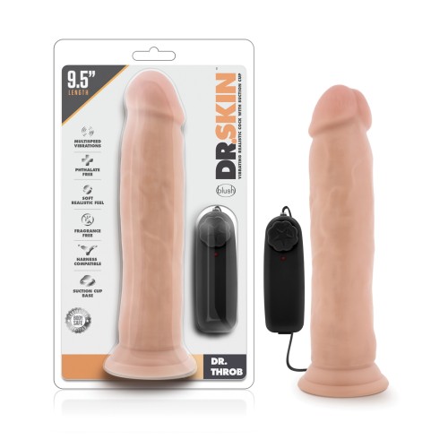 Pene Vibrador Blush Dr. Skin con Succión