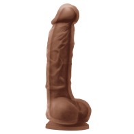 Colours Dual Density Dildo Realistic Brown