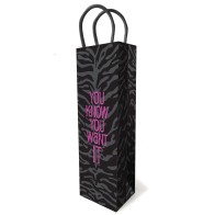 Elegante Bolsa de Regalo You Know You Want It para Amantes de la Fiesta