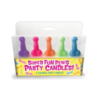 Super Fun Party Candles Set of 5