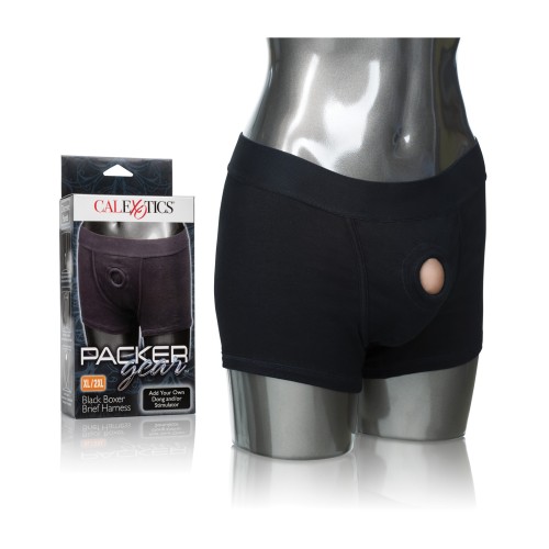 Packer Gear Boxer Brief Harness XL/2XL in Black