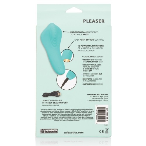 Slay Pleaser Compact Massager in Teal