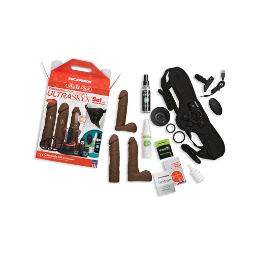 Conjunto Vac-U-Lock Vibrador de Densidad Dual ULTRASKYN Chocolate