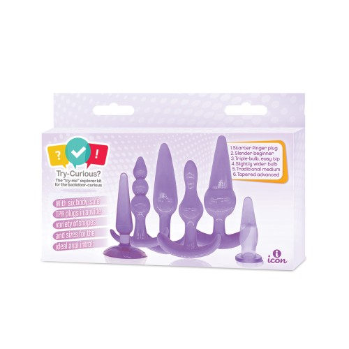 Try-Curious Anal Plug Kit Purple