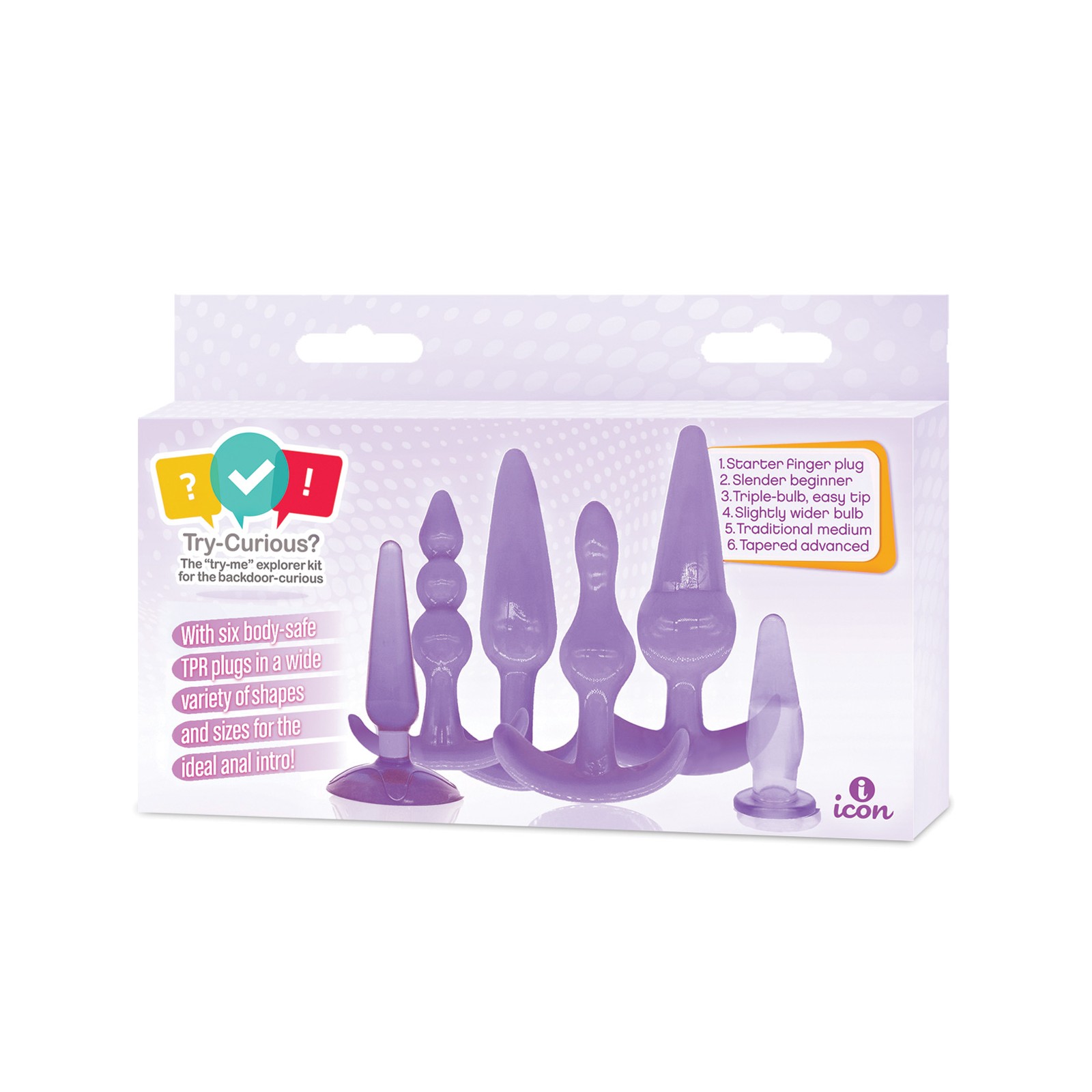 Try-Curious Anal Plug Kit Purple