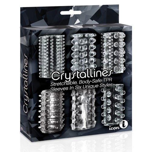 9's Crystalline TPR Cock Sleeve 6 Pack Clear