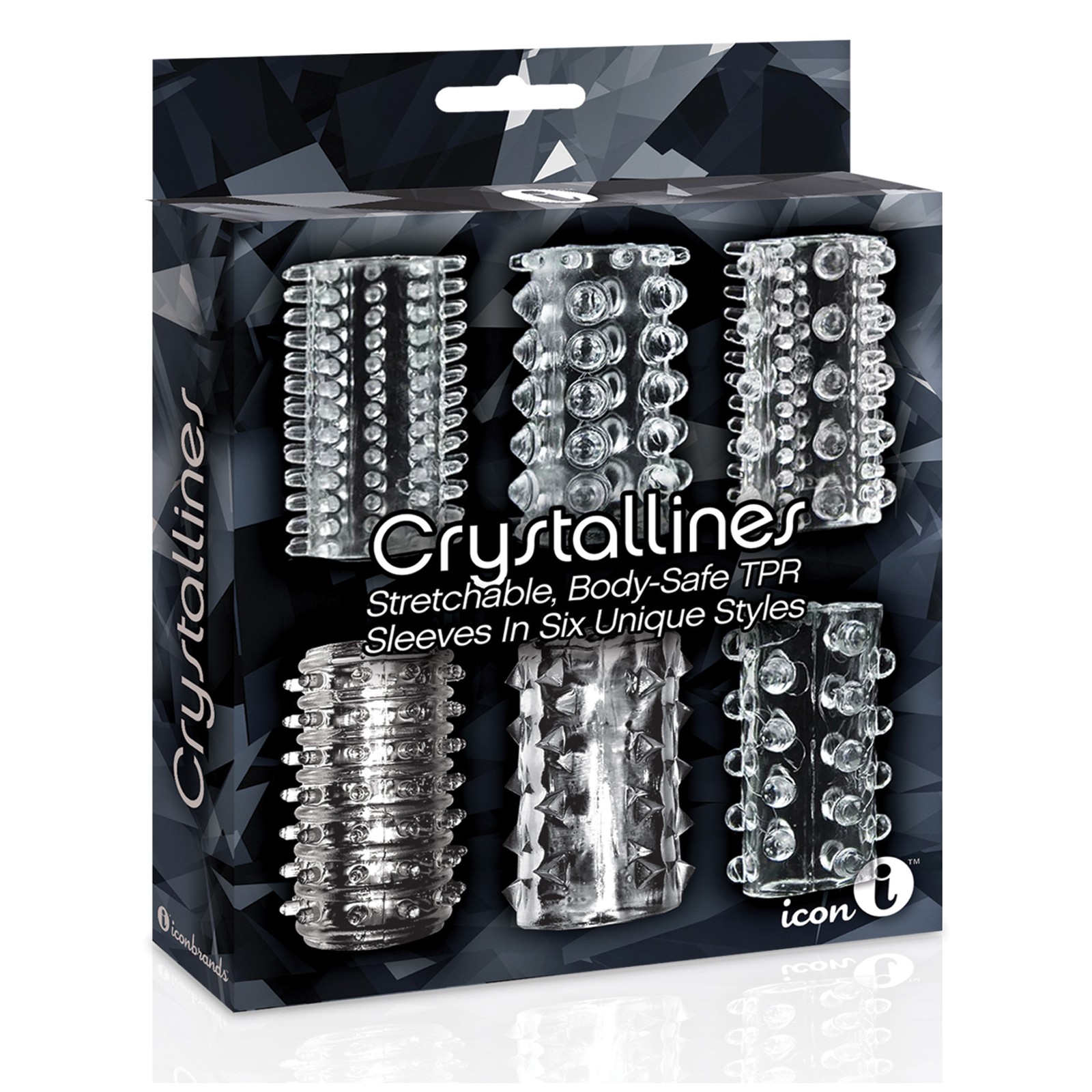 9's Crystalline TPR Cock Sleeve 6 Pack Clear