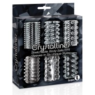 9's Crystalline TPR Cock Sleeve 6 Pack Clear