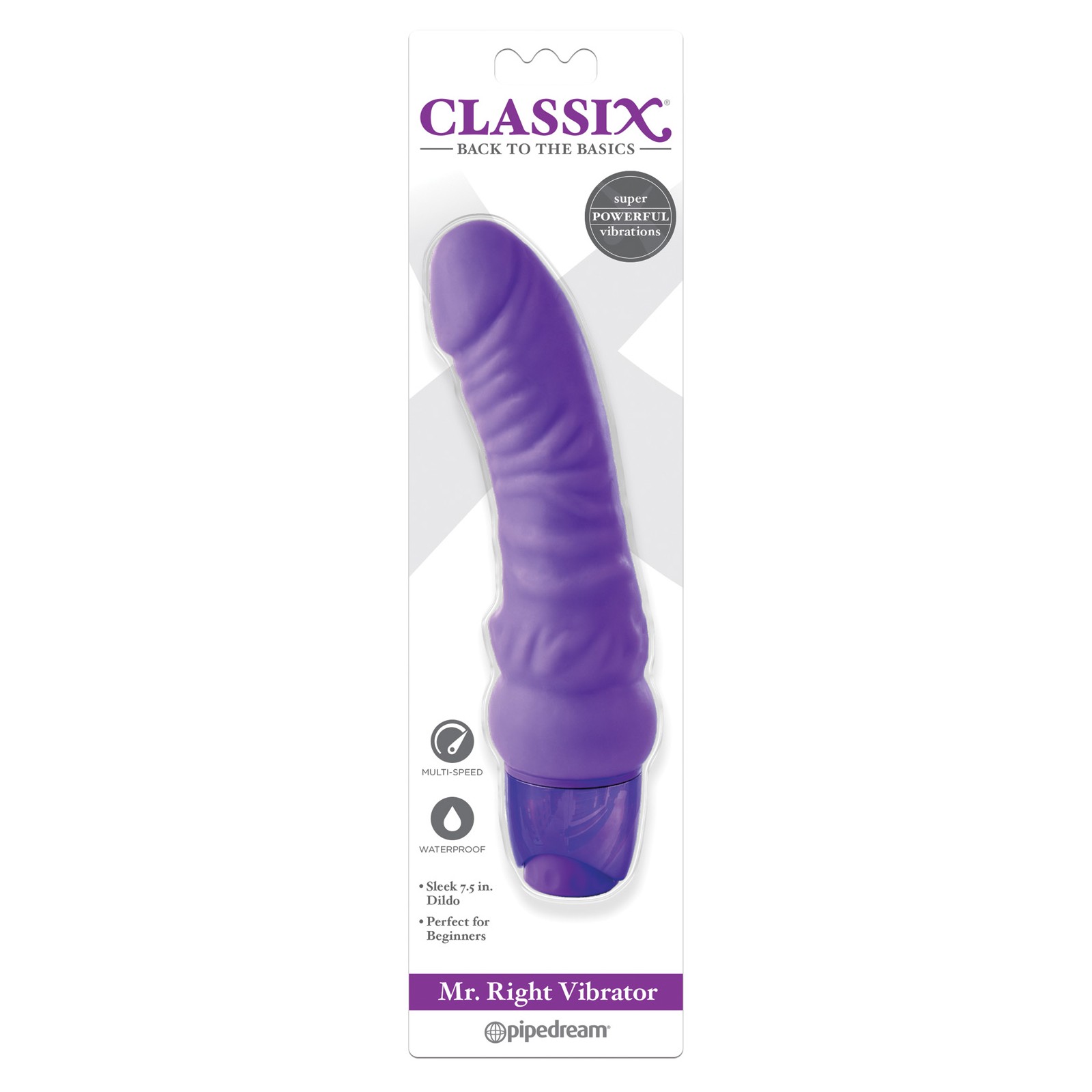 Vibrador Classix Mr Right - Púrpura