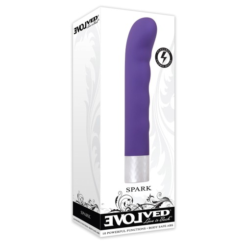 Vibrador Evolved Spark Púrpura con Turbo Boost para Punto G