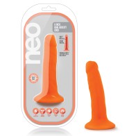 Blush Neo Dildo de Densidad Dual de 6 Pulgadas Naranja Neón