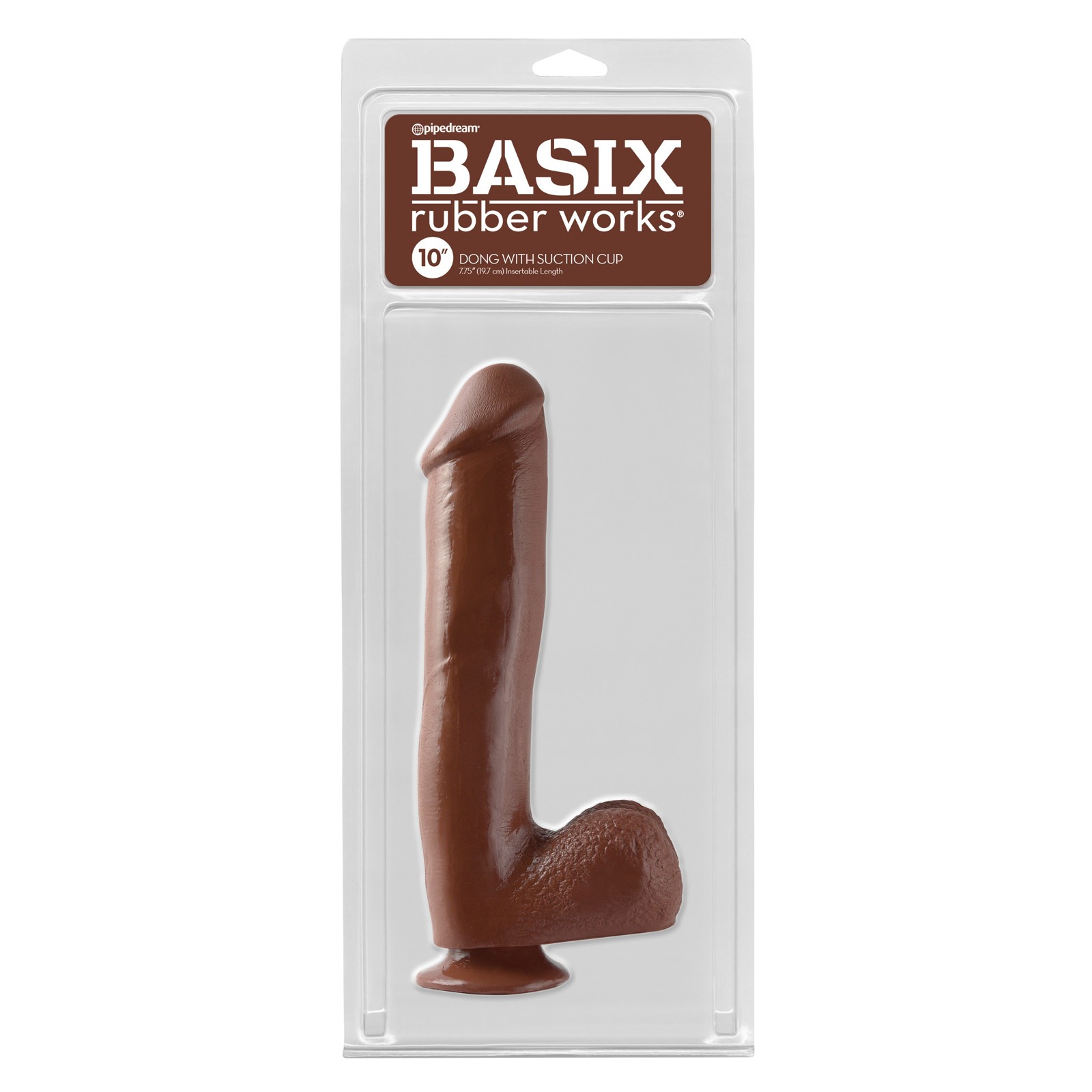 Basix Rubber Works 10 Inch Dong Brown