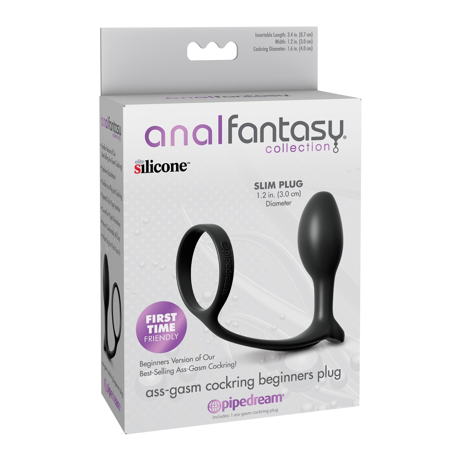 Anal Fantasy Ass-Gasm Cockring Black