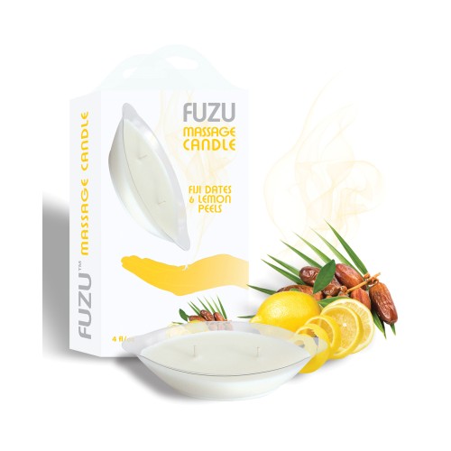 Vela para Masaje Fuzu - 4 oz Dátil de Fiji & Cáscara de Limón