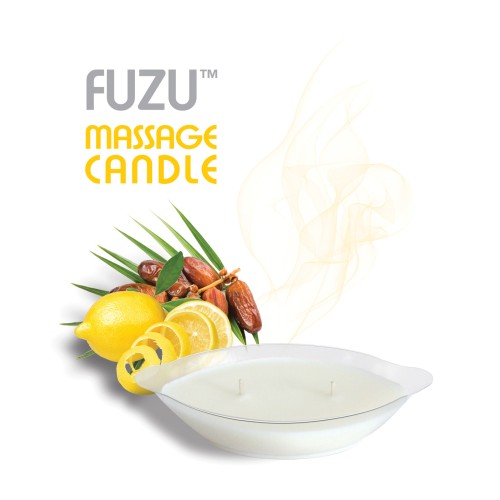 Vela para Masaje Fuzu - 4 oz Dátil de Fiji & Cáscara de Limón