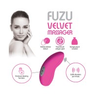 Fuzu Velvet Massager in Neon Pink