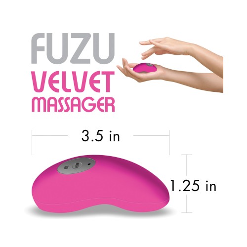 Fuzu Velvet Massager in Neon Pink