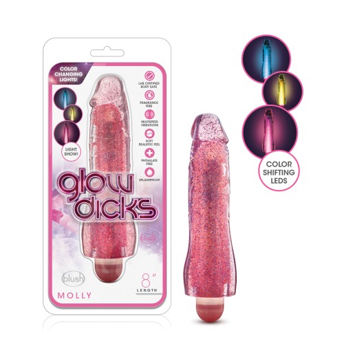 Blush Glow Molly Glitter Vibrator Pink