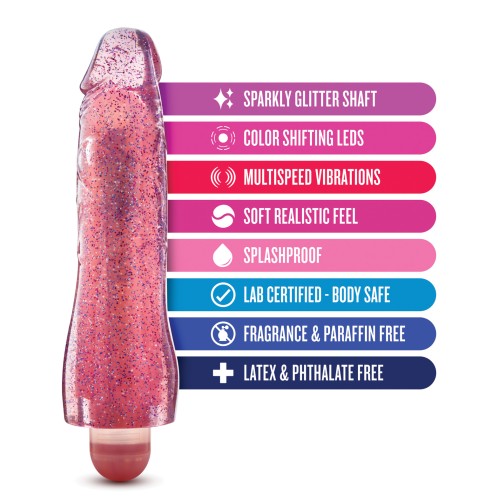 Blush Glow Molly Glitter Vibrator Pink