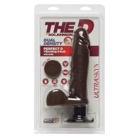 The D 8" Perfect D Vibrating with Balls - Chocolate