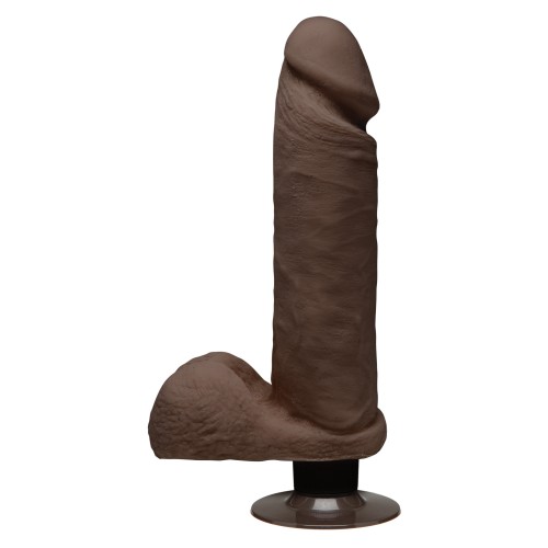 The D 8" Perfect D Vibrating with Balls - Chocolate