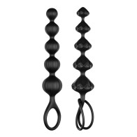 Satisfyer Love Beads Soft Silicone Beads Set of 2 Black