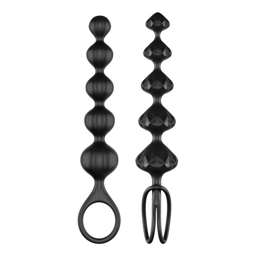 Perlas de Silicona Suave Satisfyer Love Set de 2 Negro