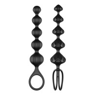 Perlas de Silicona Suave Satisfyer Love Set de 2 Negro