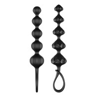 Satisfyer Love Beads Soft Silicone Beads Set of 2 Black