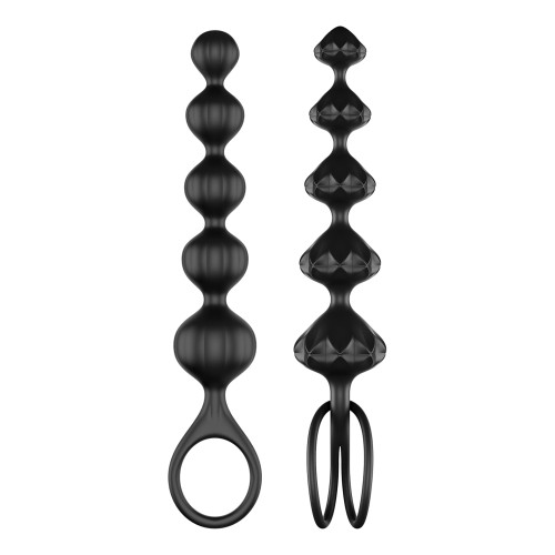 Perlas de Silicona Suave Satisfyer Love Set de 2 Negro