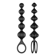 Perlas de Silicona Suave Satisfyer Love Set de 2 Negro