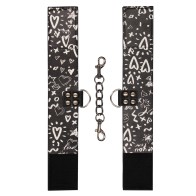 Ouch Love Street Art Ankle Cuffs Black