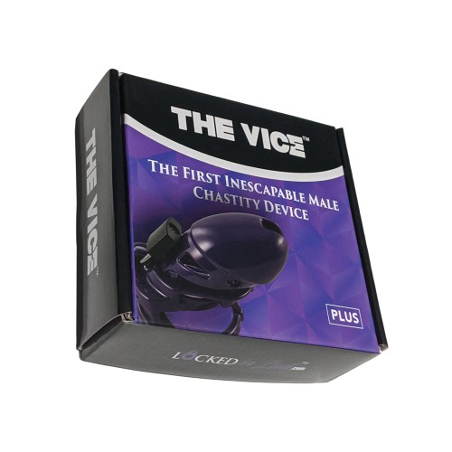 Locked In Lust The Vice Plus Chastity Cage in Purple