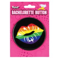 3 Inch Rainbow Lips Button