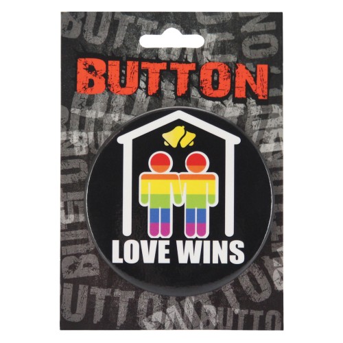 3 Inch Love Wins Button Men