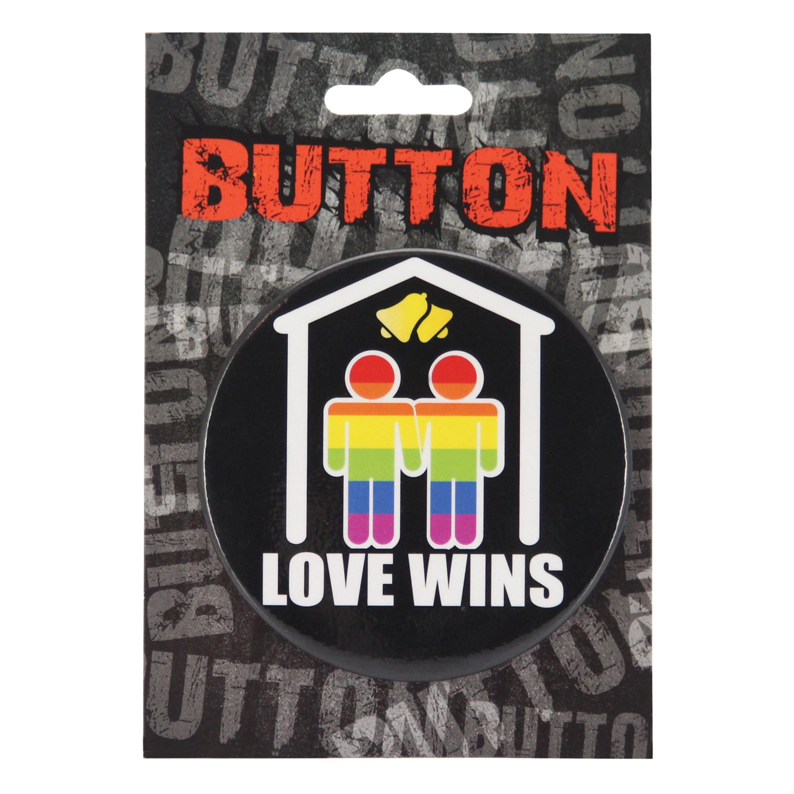 3 Inch Love Wins Button Men