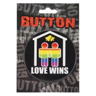 3 Inch Love Wins Button Men