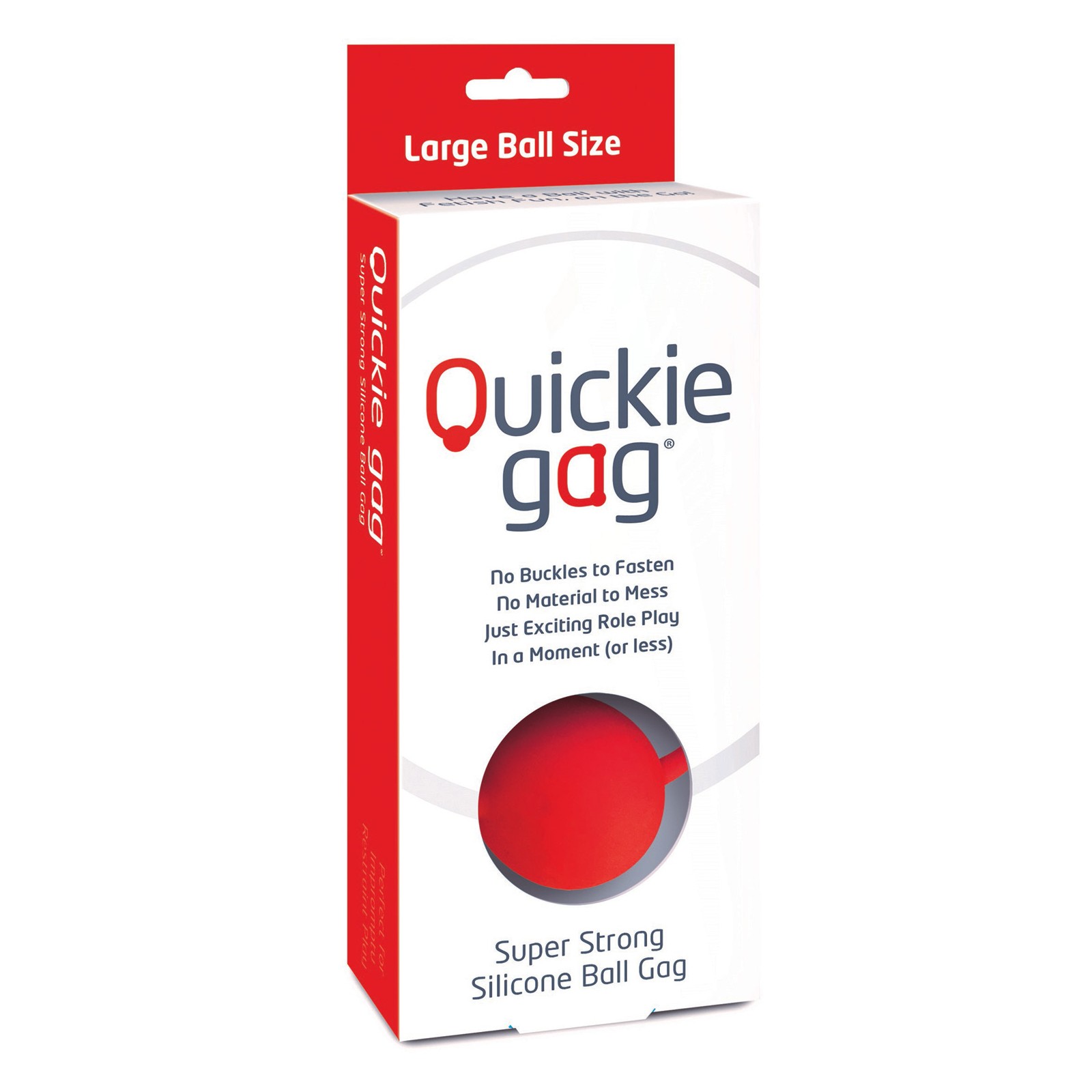 Quickie Large Red Ball Gag for Bondage