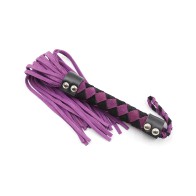 Flogger de Cuero Plesur 15" - Juguete Sensual de Impacto Púrpura