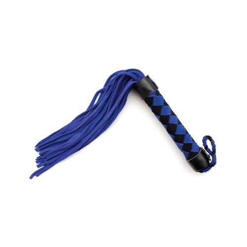 Plesur Flogger de Cuero de 15 Pulgadas Azul - Bellas Sensaciones