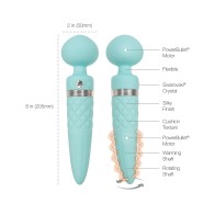 Pillow Talk Sultry Rotating Wand - Teal