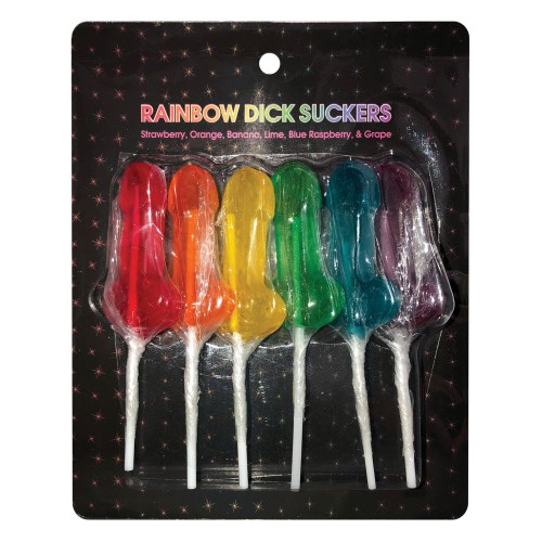 Chupetines Rainbow Dick Diversión de Sabores Variados