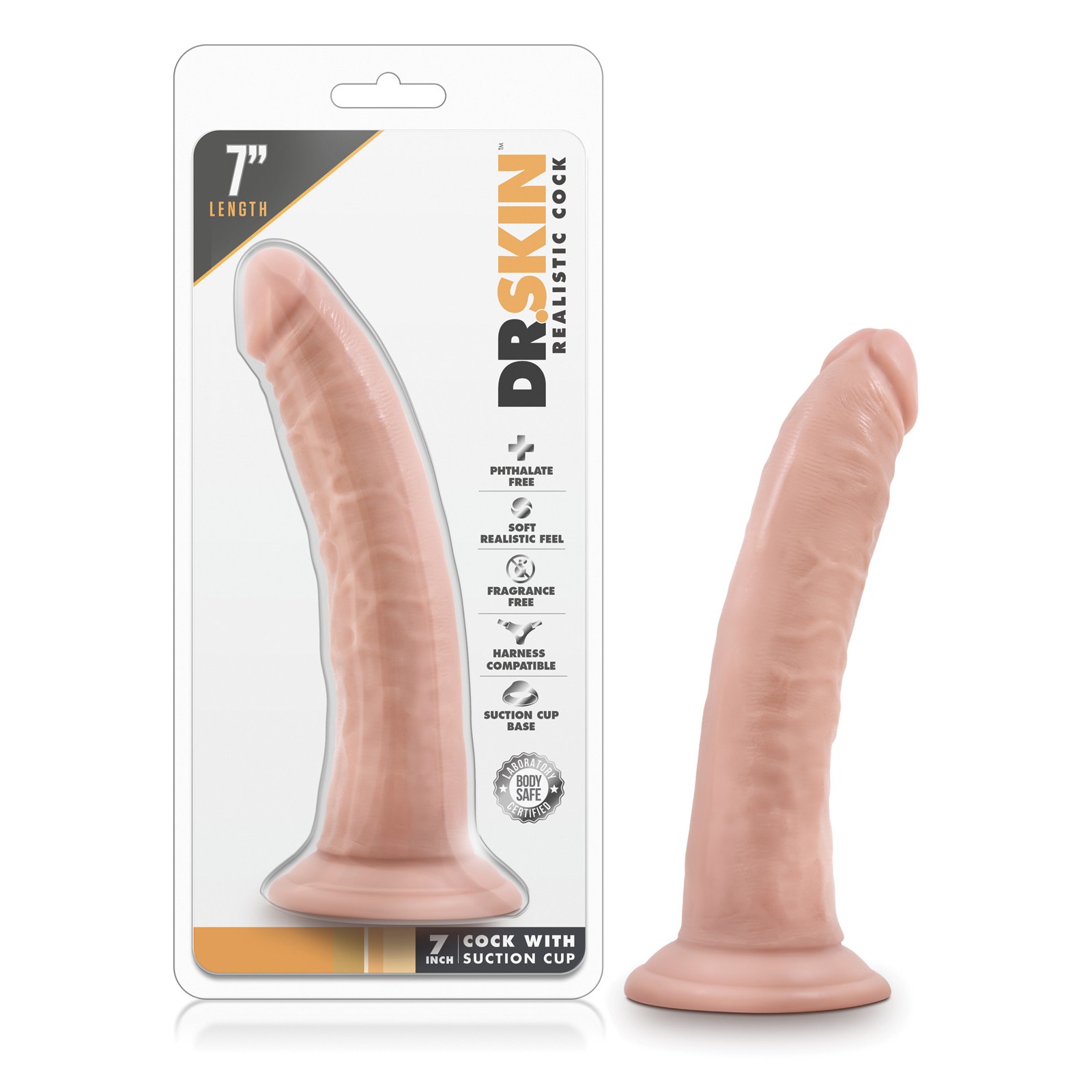 Blush Dr. Skin 7" Realistic Cock with Suction Cup