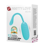 Huevo Vibrador de Silicona Líquida Turquesa Pretty Love Kirk