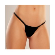 Adore Between the Cheats Wetlook Panty - Black O/S