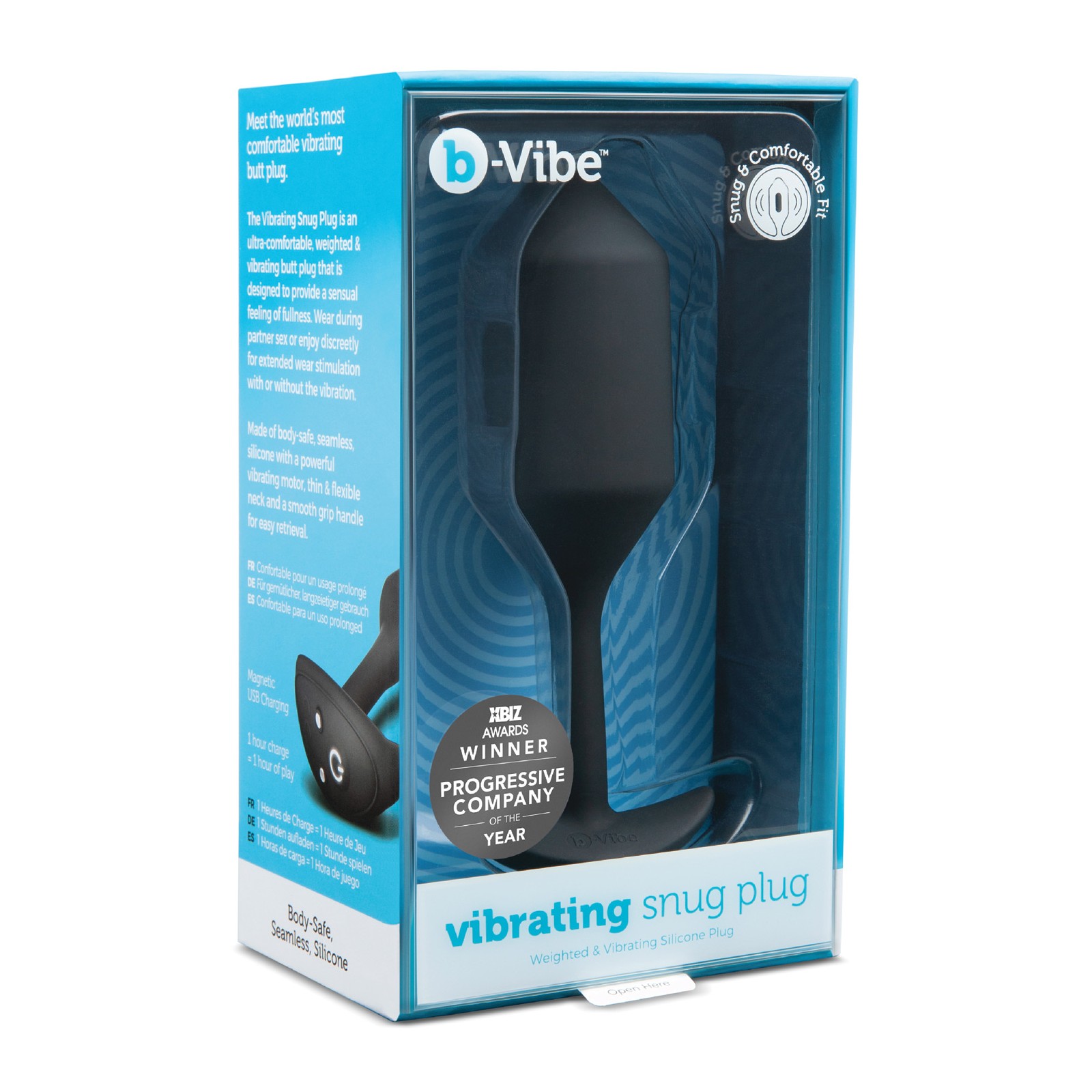 b-Vibe Plug Con Peso Vibrante XL Negro